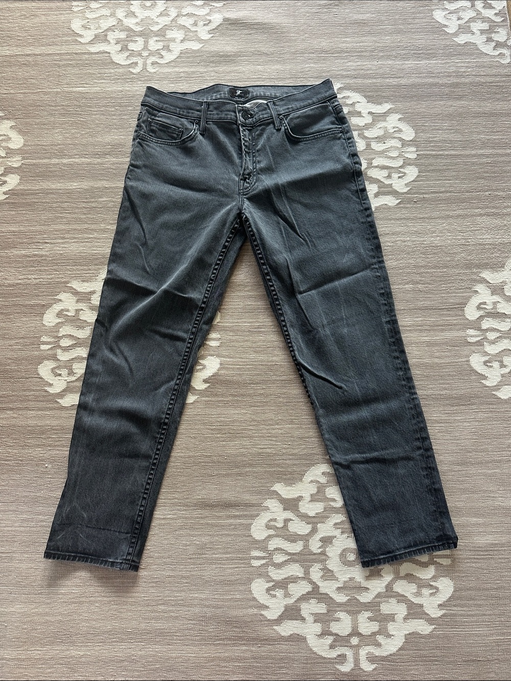 MOTHER Straight-Leg Black Jeans